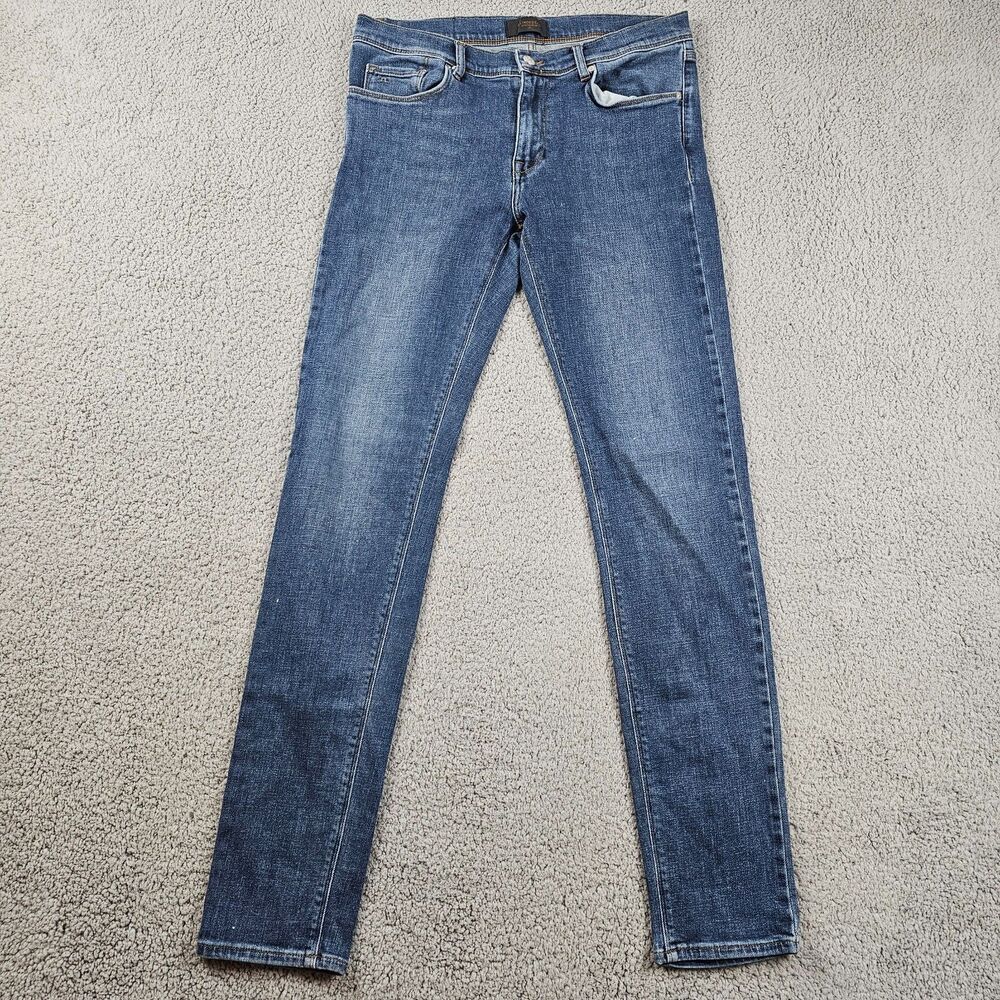 J. Lindberg Jeans Mens 34x33* Blue Denim Damien Skinny Stretch Mid Rise